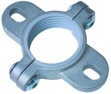 IKEA STOLMEN Doppel-Beschlag / Halter in silber mit dünnen Innenfutter