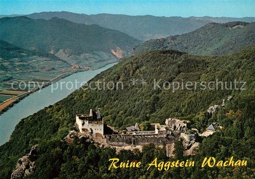 Ruine aggstein fliegeraufnahme - ruine,