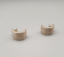 Real silver half - hoop, earrings