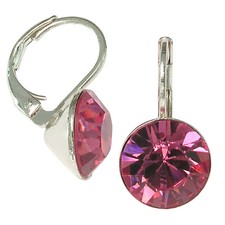 8mm Ohrringe mit Swarovski Elements, Farbe: Rose