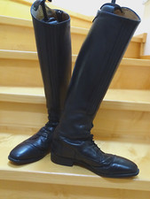 Reitstiefel Damen Cavallo Leder schwarz, Gr. 39/49/33