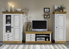 Massivholz Wohnwand 2farbig