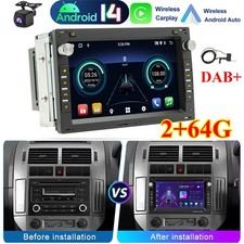DAB+ Für VW Polo 9N Golf 4 Passat B5 T5 Android 14 64G Autoradio Carplay GPS AHD