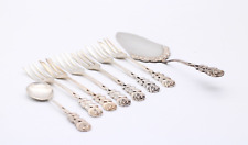 Antiko 100 6 Kuchengabeln Tortenheber Zuckerlöffel versilbert Set 6tlg. Vintage