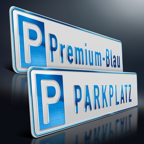 Parkplatzschild premium blau - parkplatzschild,