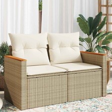 Gartensofa mit Kissen 2er