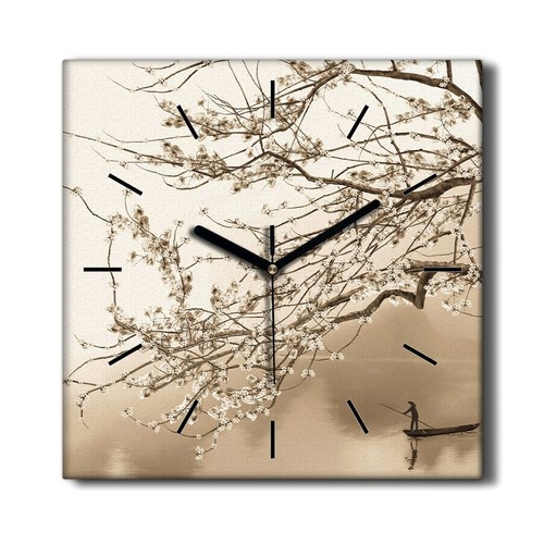 Wohnzimmer bild leinwand uhr - leinwand,