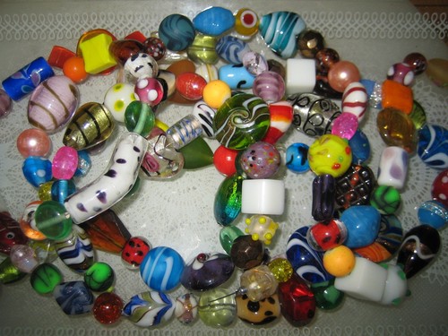 Glasperlen mix 1 strang - mix,