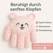 Baby Einschlafhilfe mit Wärme & Klopfen–Schlafhilfe wie Mamas Hand, USB,waschbar