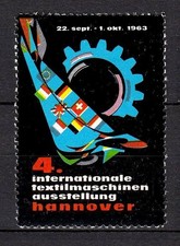 425565/ Reklamemarke – Textilmaschinen Ausstellung - Hannover 1963 - ungebraucht
