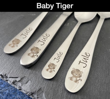 Kinderbesteck mit Gravur / Tiere/ Personalisiert mit Namen / Geschenkidee