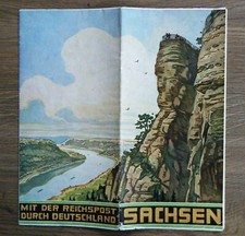 Karte Mit der Reichspost durch