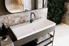 Waschbecken Sky Keramik Waschtisch Aufsatzwaschbecken 50 cm 60 cm 80 cm 100 cm