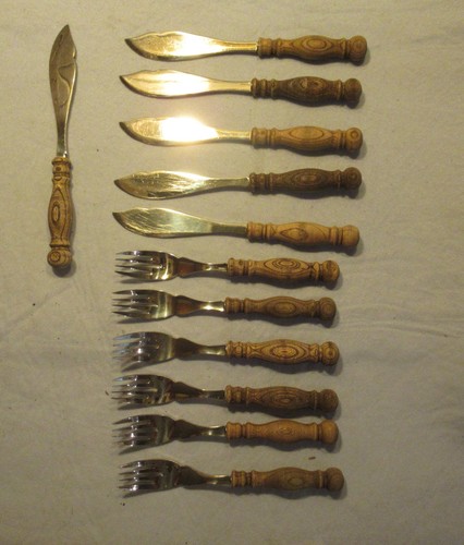 Teiliges fischbesteck mit - 6,