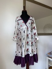 Odd Molly Kleid Skandi Stickerei Designer Exklusiv Boho Seide Rarität Gr 2 36