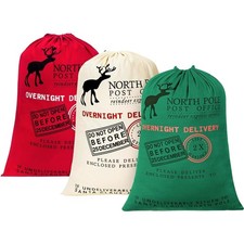 3Pcs Weihnachtsmann Sack mit