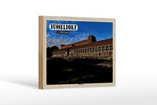 Holzschild 12x18cm Düsseldorf NRW-Forum Holz Schild