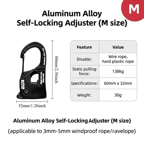 Aluminium zeltseilspanner - aluminium,