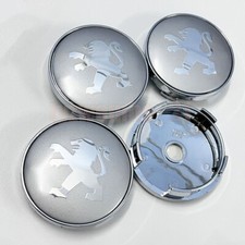 4x Für Peugeot Silber Auto Felgendeckel Nabenkappen Abdeckung Radkappen 60mm