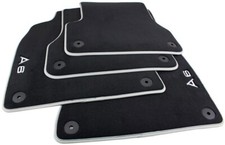 Original Audi Fußmatten A6 4G / Allroad Autoteppiche S-Line Velours Nubuk silber