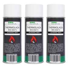 3x KOKA Thermolack schwarz bis
