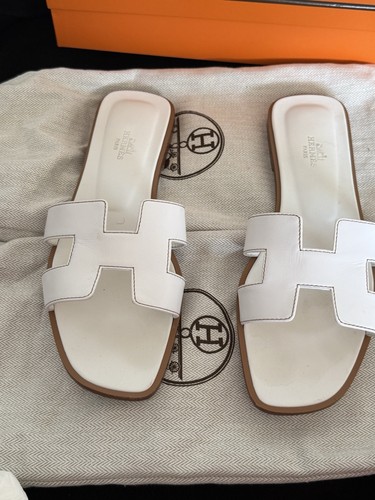 Hermes oran sandalen weiß - hermes,