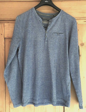 NO EXCESS  Shirt-Pullover  Gr L blau meliert  Henley