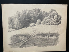 Zeichnung  Eifel Landschaft  