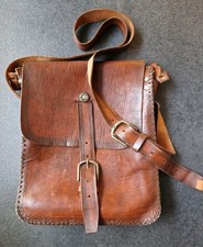 Ledertasche Handtasche braun handgefertigt 30cm x 25cm aus Südamerika gebraucht
