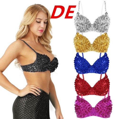 Damen bra top pailletten bh - bra,