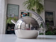 Designer Teekessel Teekanne Edelstahl Stella Collection 80er Vintage Italy