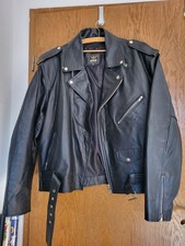 Herren Schwarz Biker Real