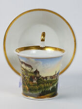 Ansichtentasse, Biedermeier, sehr qualitätvolle  Stadtansicht, um 1830