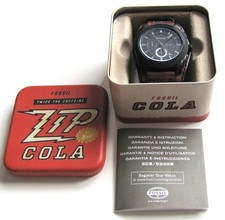 Fossil Chronograph Herrenuhr * Vintage * schwarz * Lederarmband * TOP Zustand *