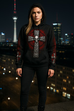 Skull Celtic Cross Hoodie M Biker Kapuzenpullover Totenkopf Keltenkreuz