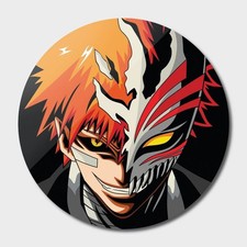 Bleach Ichigo Kurosaki Essbar Zuckermasse Tortenbild Tortenaufleger + 4 Muffin