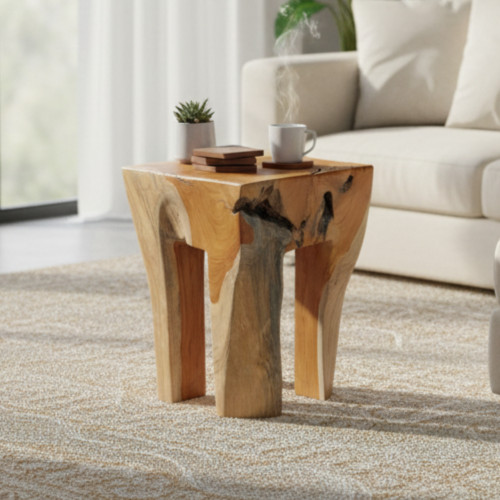 Beistelltisch teak wurzelholz - beistelltisch,