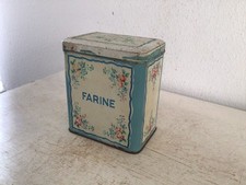 Alte Blechdose“ Farine“ Shabby Frankreich Brocante Rosendekor Vintage Rosenmotiv