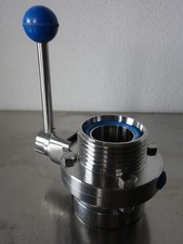 Scheibenventil Klappventil DN 40 G - KM Milchgewinde Edelstahl 1.4301