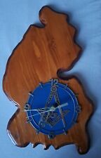 Freimaurer Wanduhr Holz sehr guter Zustand