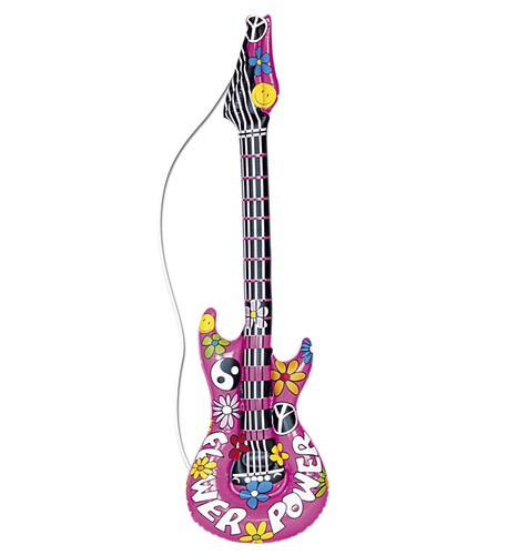 Aufblasbare hippie gitarre - aufblasbare,