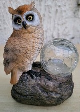 LED Solar Leuchte Solarlampe Eule Garten Dekoration Außen Deko Leuchte