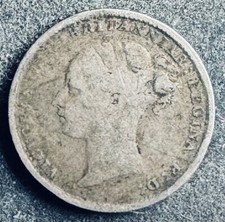 3 Pence 1884 Großbritannien