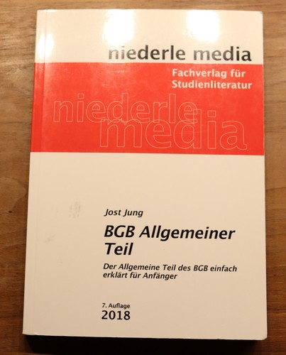 Bgb allgemeiner teil - -, jost