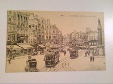 Lille. La Grand Place. La Dèesse et les cafès. Feldpost. Minenwerferkomp. 40. In