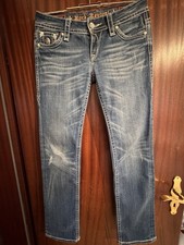 Rock Revival Jeans Aufwendigen Details Used-Look Verzierungen Gr. 29 Damen