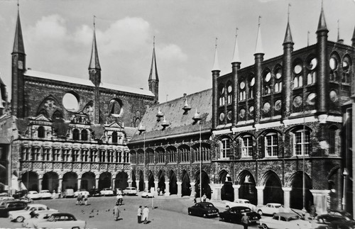 Lübeck marktplatz 1960er - lübeck,