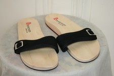 Berkemann Berkilette  Holz-Pantolette Micronubuk schwarz  wie NEU  Gr. 44 (9,5)