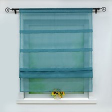 Raffrollos Voile Raffgardinen Modern Bändchenrollo Stangendurchzug Küche Vorhang