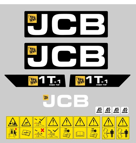 Jcb dumper abziehbild set - jcb,